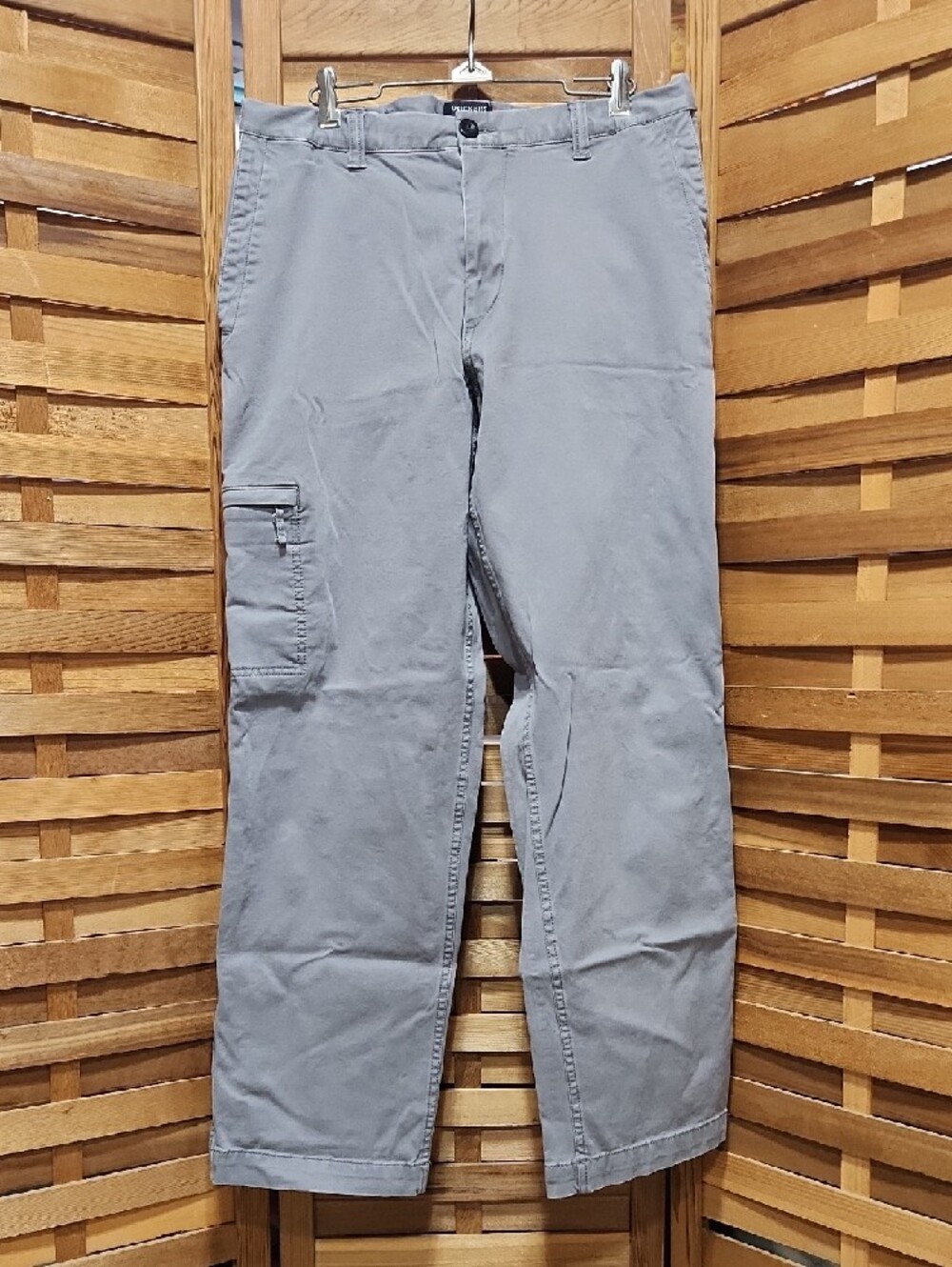 2 Pair Dockers Men's Chinos Light Gray Charcoal 34W 32L Cotton Pants - Picture 2 of 12